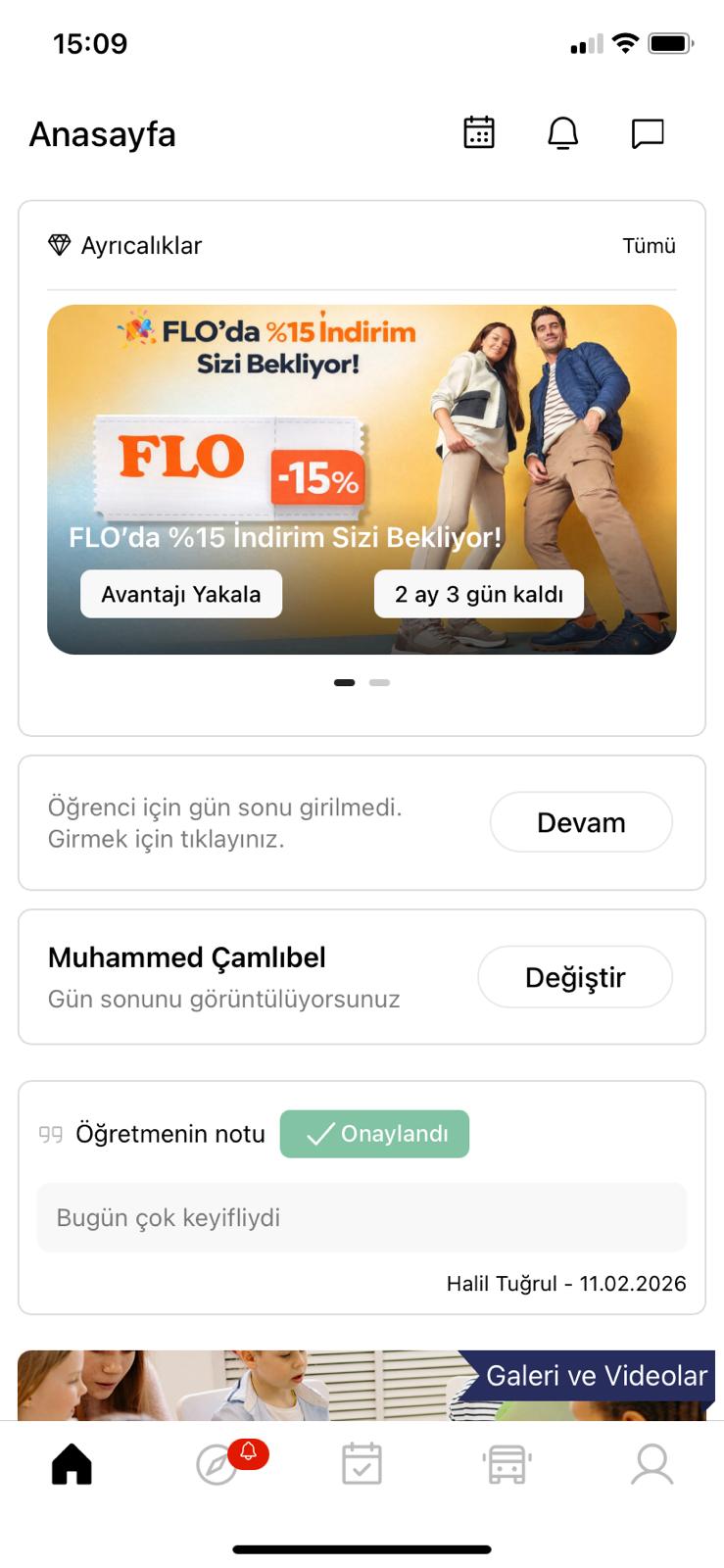 Rehapp özel eğitim merkezi mobil uygulama ekranı